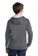 Sport-Tek ®  Youth Sport-Wick ®  CamoHex Fleece Colorblock Hooded Pullover.  YST239