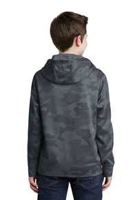 Sport-Tek ®  Youth Sport-Wick ®  CamoHex Fleece Hooded Pullover.  YST240