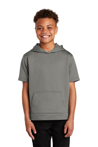 Sport-Tek  &#174;  Youth Sport-Wick  &#174;  Fleece Short Sleeve Hooded Pullover. YST251