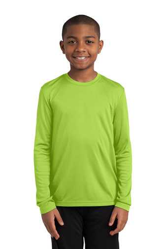 Sport-Tek ®  Youth Long Sleeve PosiCharge ®  Competitor™ Tee. YST350LS