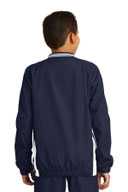 Sport-Tek ®  Youth Tipped V-Neck Raglan Wind Shirt. YST62