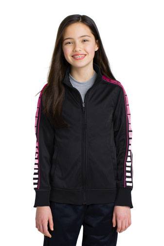 DISCONTINUED  Sport-Tek ®  Youth Dot Sublimation Tricot Track Jacket. YST93