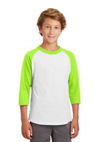 Sport-Tek ®  Youth Colorblock Raglan Jersey.  YT200
