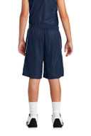 Sport-Tek ®  Youth PosiCharge ®  Mesh Reversible Spliced Short. YT565