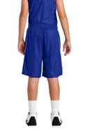 Sport-Tek ®  Youth PosiCharge ®  Mesh Reversible Spliced Short. YT565