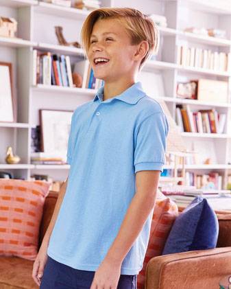 Hanes Youth Ecosmart® Jersey Polo 054Y