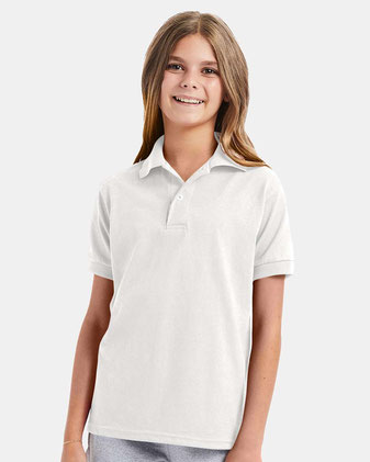 Hanes Youth Ecosmart® Jersey Polo 054Y
