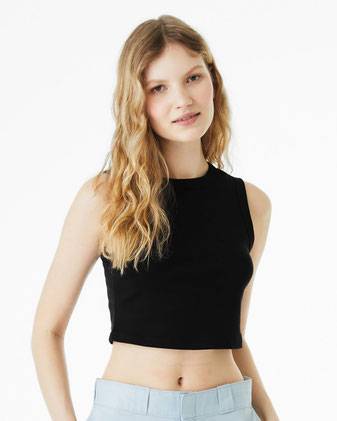 BELLA + CANVAS Women's Micro Rib Muscle Crop Tank 1013C