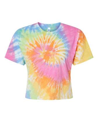 Colortone Women's Tie-Dyed Crop T-Shirt 1050C