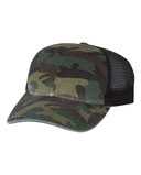 Garment Washed Printed Trucker Cap