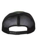 Garment Washed Printed Trucker Cap