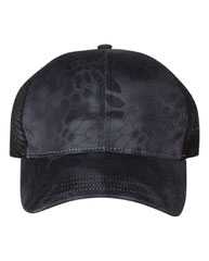 Garment Washed Printed Trucker Cap