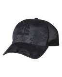 Garment Washed Printed Trucker Cap