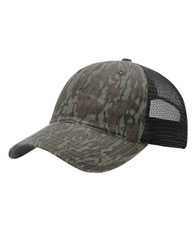 Garment Washed Printed Trucker Cap