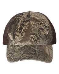 Garment Washed Printed Trucker Cap