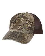 Garment Washed Printed Trucker Cap