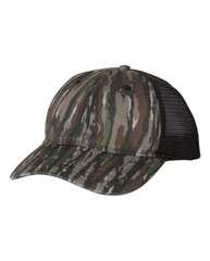 Garment Washed Printed Trucker Cap