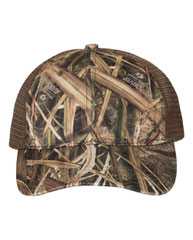 Garment Washed Printed Trucker Cap