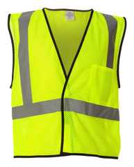 Economy Single Pocket Hook-and-Loop Mesh Vest