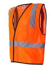 Economy Single Pocket Hook-and-Loop Mesh Vest