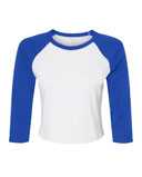 BELLA + CANVAS Women's Micro Rib 3/4 Raglan Sleeve Baby Tee 1200