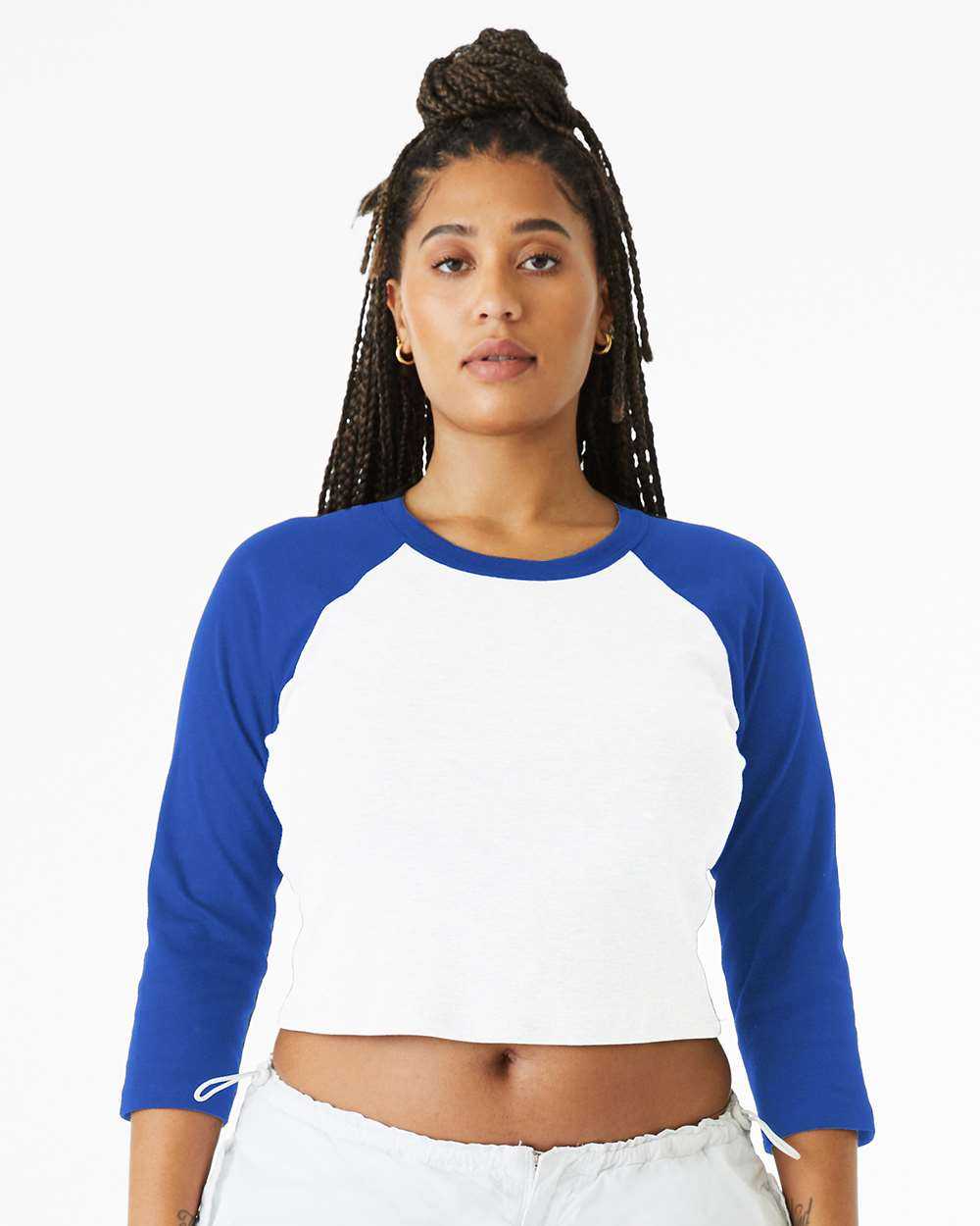 BELLA + CANVAS Women's Micro Rib 3/4 Raglan Sleeve Baby Tee 1200