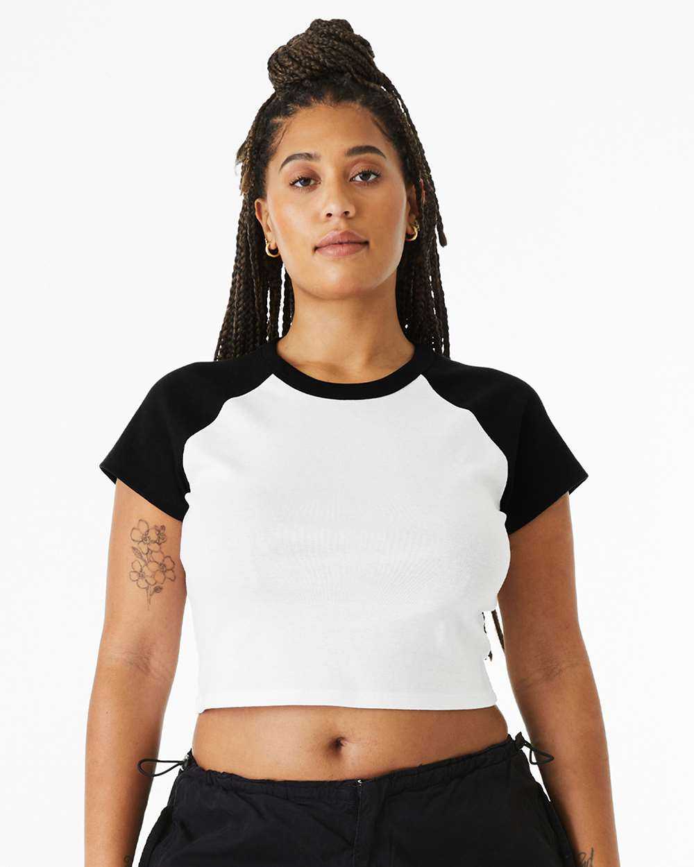 BELLA + CANVAS Women's Micro Rib Raglan Baby Tee 1201