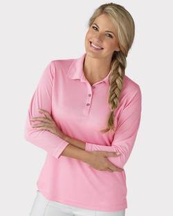 Paragon Women's Lady Palm Three-Quarter Sleeve Polo 120P Paragon Women's Lady Palm Three-Quarter Sleeve Polo 120P