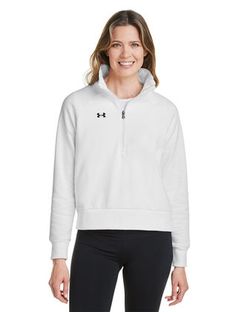 Under Armour Women's Rival Fleece Quarter-Zip Pullover 1379492 Under Armour Women's Rival Fleece Quarter-Zip Pullover 1379492