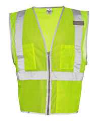 Premium Brilliant Series® Three-Pocket Zippered Mesh Vest