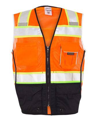 Kishigo Premium Black Series® Black Bottom Class 2 Vest 1515-1516