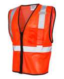 Single Pocket Zipper Mesh Class 2 Vest