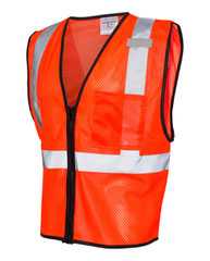 Single Pocket Zipper Mesh Class 2 Vest