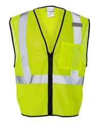 Single Pocket Zipper Mesh Class 2 Vest