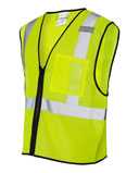 Single Pocket Zipper Mesh Class 2 Vest