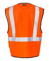 Single Pocket Zipper Mesh Class 2 Vest