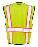 Kishigo Economy Contrasting Vest with Zippered Front 1527-1528