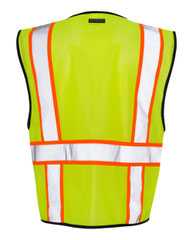 Economy Contrasting Vest with Zippered Front
