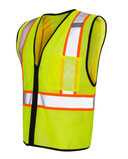 Kishigo Economy Contrasting Vest with Zippered Front 1527-1528