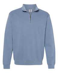 Garment-Dyed Quarter Zip Sweatshirt