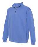 Garment-Dyed Quarter Zip Sweatshirt