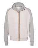 Vintage Marled Full-Zip Hooded Sweatshirt
