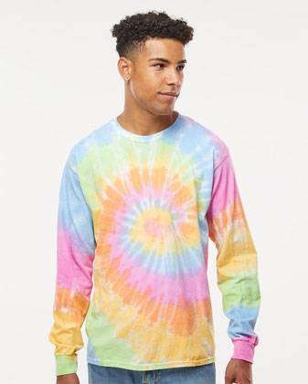 Colortone Tie-Dyed Long Sleeve T-Shirt 2000C Colortone Tie-Dyed Long Sleeve T-Shirt 2000C