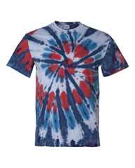 Multi-Color Cut-Spiral Tie-Dyed T-Shirt
