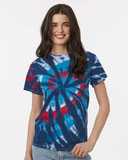 Multi-Color Cut-Spiral Tie-Dyed T-Shirt