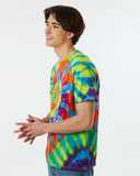Rainbow Cut-Spiral Tie-Dyed T-Shirt