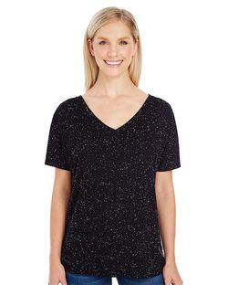 Threadfast Apparel Women's Tri-Blend Fleck V-Neck T-Shirt 203FV Threadfast Apparel Women's Tri-Blend Fleck V-Neck T-Shirt 203FV