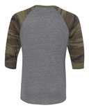 Printed Eco-Jersey Baseball Raglan Tee
