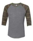 Printed Eco-Jersey Baseball Raglan Tee