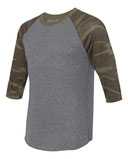 Printed Eco-Jersey Baseball Raglan Tee